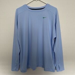 Nike Dri-FIT Running Long Sleeve Shirt Women’s Plus Size 1X Blue Athletic Top